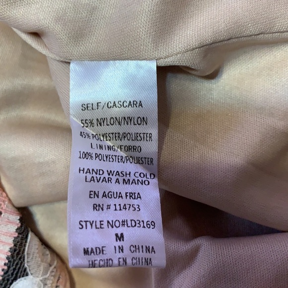 ❌DONATED❌Blush Pink Crochet Eyelets Striped Deep V Lined Dress - Picture 17 of 17